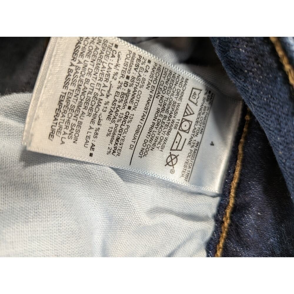 Old Navy Jeans Women 4 Medium Dark Wash Mid Rise Rockstar Super Skinny Stretch - Picture 7 of 8